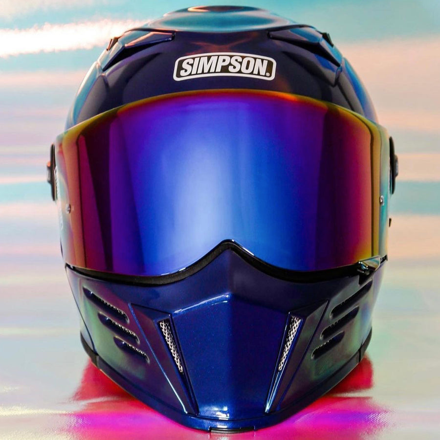 Limited Edition Fly By Metallic Navy Blue Simpson Mod Bandit Helmet