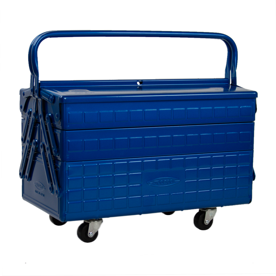 TOYO STEEL MEDIUM ULTIMATE MOTO TOOLBOX WITH 3 CANTILEVER TRAYS - BLUE